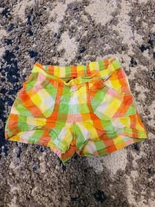 Faded Glory Plaid Shorts Girls Size 6 Elastic Waist Casual - Picture 1 of 3
