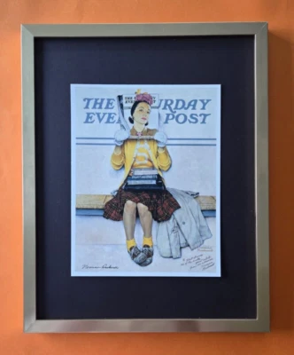 🔥NORMAN ROCKWELL + Impresión firmada años 70 montada y enmarcada + Hermosa. Foto 1 de 3