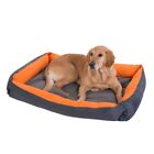 Outdoor Hundebett 2-in-1 grau & orange ideal für Wohnmobil Reisen oder zu Hause