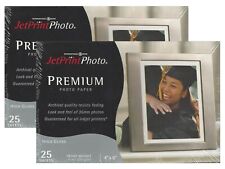 Jet Print Photo Premium Photo Paper High Gloss 4" x 6" (25 Sheets) 2 Pack Lot
