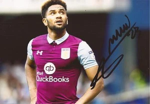 ASTON VILLA: JORDAN AMAVI SIGNED 6x4 ACTION PHOTO+COA - Picture 1 of 1