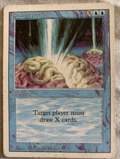 MTG Magic Braingeyser English Revised Edition Blue Rare PLD x1