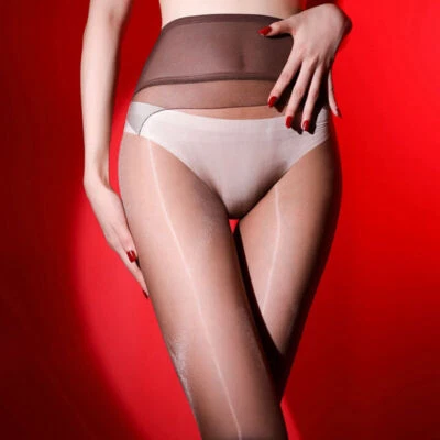 Ultrathin Hohe Taille Glänzend Strumpfhose Transparent Nahtlos Nylon Strumpfhose - Bild 1 von 4