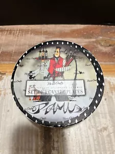 Paris Chefs Set Of 4 Canape Plates NEW - Picture 1 of 11