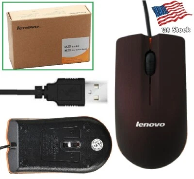 SUNVISION SURVEILLANCE Lenovo M20 Mini Business Portable USB Wired Optical Mouse For PC Laptop Computer