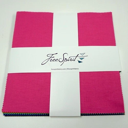 Tula Pink Designer Solids 42 piece 5" Charm Pack Cotton Fabric Free Spirit - Image 1 of 1
