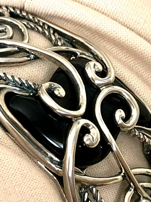 CAROLYN POLLACK SS BRAZALETE CUERDA DESPLAZAMIENTO ÁGATA NEGRO, TAMAÑO PROMEDIO (M2099-21) Foto 1 de 4