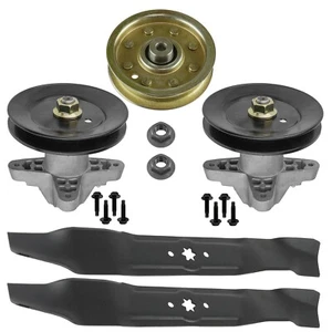 Deck Spindle with Pulley & Blade For MTD Yard-Man Wizard Chief Craftsman 42" - Picture 1 of 8