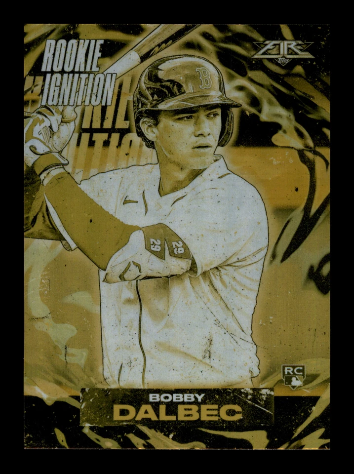 2021 Topps Fire Rookie Ignition Gold Minted #RI-19 Bobby Dalbec Boston Red Sox - Image 1 of 2