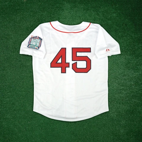 Pedro Martinez 1999 Boston Red Sox Men's Home White Jersey w/ All Star Patch Cover