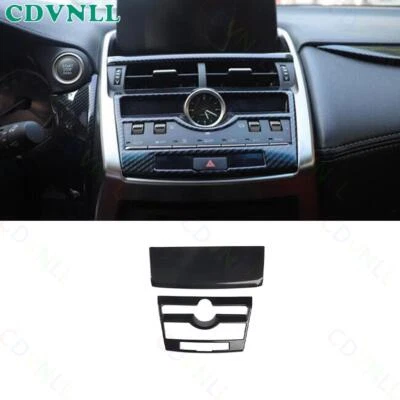 For Lexus NX200t 300h 2015-21 ABS Carbon Fiber Central AC Button Control Cover - Image 1 of 4