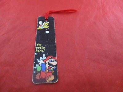 "I'm Outta Here" Super Mario Bros. Nintendo NES 1989 Promotional Bookmark RARE! - Image 1 of 3