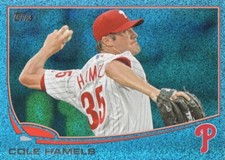 2013 Topps Silver Slate Blue Sparkle Wrapper Redemption #332 Cole Hamels