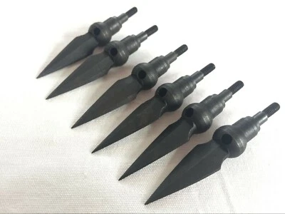 VINTAGE ARCHERY 6PK Archery Arrowheads Whistle Arrow Points for Hunting 175 Grain Arrow heads