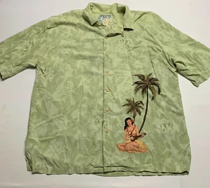 Camisa con botones Big Dogs Hawaiian Camp Welcom To Paradise de manga corta XL - Imagen 1 de 7
