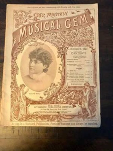 Nuestra gema musical mensual partitura antigua Wickedest Little Darkey 1897 - Imagen 1 de 3
