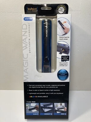 VuPoint Magic Wand ST415BU Handheld Scanner Blue Micro SD - Image 1 of 4