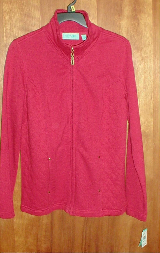 BRAND: SILVERWEAR NEW YORK~ Lightweight Red Jacket~ Zipper Front~New with Tags~S - Image 1 of 3