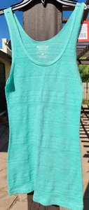 NWT! Mossimo Cotton Blend Knit Scoop Neck Sleeveless Tank Top Nettle Green XS - Picture 1 of 4