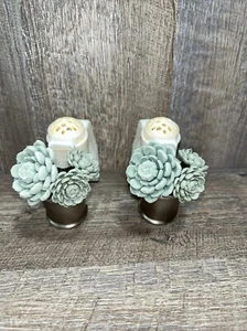 2 Bath & Body Works Succulent Planter Wallflower Diffuser Plug In EUC - Picture 1 of 5