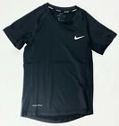 Nike Pro Compression Short Sleeve Training Shirt Boy's Medium Black CK0815