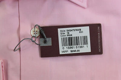 CAMISA DE VESTIR HICKEY FREEMAN Hecha en ITALIA Para Hombres ROSA TELA ANCHA NUEVA CON ETIQUETAS 16 34-35 $295 Foto 1 de 3