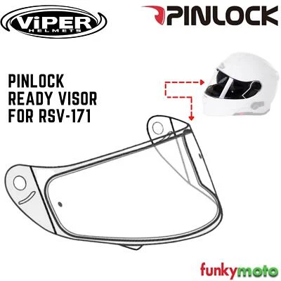 Replacement Visor For Viper RSV-171 Motorbike Helmet Pinlock Ready Clear Smoke - Image 1 of 4