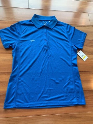Blue Speedo Clique Women’s Short Sleeve Polo Shirt Size M - NWT - Image 1 of 4