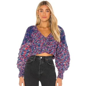 Cadigan Lydia For Love and Lemons nuovo con etichetta blu zaffiro $172 - Foto 1 di 9