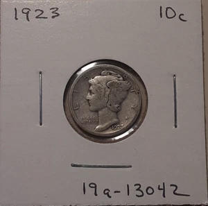 1923 Mercury Dime 10c Philadelphia Mint 90% Silver US coin (#19a-13042/77) - Picture 1 of 4