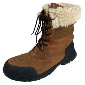 UGG Herren Butte Stiefel Lammfell Leder Gr. 13 hellbraun Vibram Sohle Winter Schnee - Bild 1 von 8