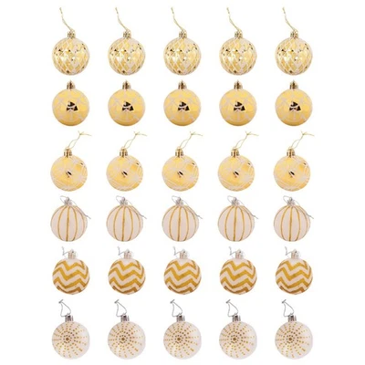 30 StüCke Weihnachten   Hohe QualitäT  Gold  Ornament Christba6992 - Bild 1 von 4