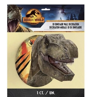 Jurassic World 3D Dinosaur Wall Decoration T-Rex - Image 1 of 3
