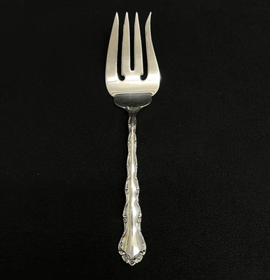 91.7g "Tara" by Reed & Barton Sterling Medium Solid Cold Meat Serving Fork 8.5" - Image 1 of 4