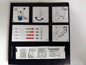 3x Aquadur Teststäbchen Wasserhärte Teststreifen Härte zur Messung - Bild 1 von 7