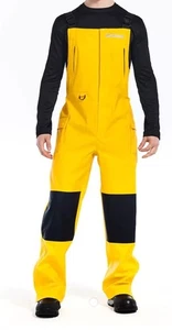 CAT Longshore Bibs -Waterproof/Windproof/Reinforced Seams -Yellow - Men's L -NEW - Picture 1 of 3