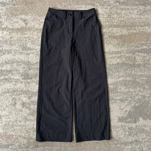 Lululemon Wide Leg Trouser Black City Sleek Utilitech High Rise Pant UK8/10 - Picture 1 of 11