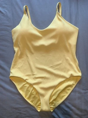 F&F Swimsuit Textured Non-Wired Optional Padded 22 Yellow BNWT - Image 1 of 3