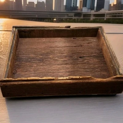 Reclaimed Wood Barn Board Tray Centerpiece Rustic Farmhouse Decor 15"x18"x3½" - Image 1 of 4