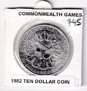AUSTRALIAN: 1982 $10 COMMONWEALTH GAMES BRISBANE 92.5% SILVER COIN #1232 - Bild 1 von 2