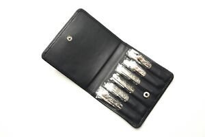 BROOKS BROTHERS Collar Stays Men's ONE SIZE Metal Nappa Leather Case