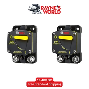 PACK DE 2 disyuntores de 50 amperios 12-48 V CC coches/barcos/solar/inversor/RV de alta resistencia - Imagen 1 de 7