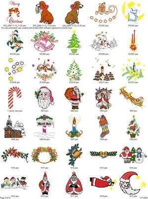 3000+ ASSORTED CHRISTMAS EMBROIDERY MACHINE DESIGNS PES BROTHER DST ON USB DRIVE - Image 1 of 4