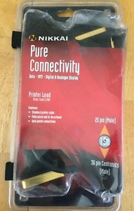 Nikkai Pure Connectivity Data - MP3 25 Pin Male Printer Lead L79BT 1.5m - New - Picture 1 of 2