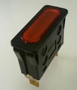 Red Neon Panel Mount Power Indicator 1W 250Vac T 120'C OMQ1-2-10 - Picture 1 of 6