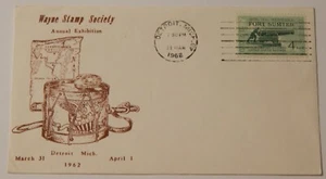 Detroit Michigan 31 de marzo 1962 Wayne Stamp Society exposición anual - Imagen 1 de 2