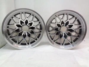 PAIR OF YEAR ONE SFW179BLKV2 17X9 ET+3 WHEELS 5X120.65 ALUMINUM SNOWFLAKE NEW WR - Picture 1 of 12