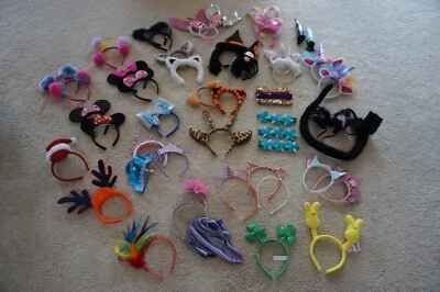 U PICK Headband EARS Costume Cat Troll Minnie Wolf Unicorn Witch Tiger Bunny Toy - Image 1 of 4
