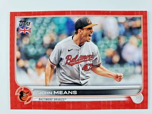 2022 Topps UK Edition #95 John Means Big Ben Variation /99 - Picture 1 of 2