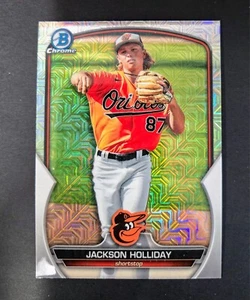 2023 Bowman Chrome JACKSON HOLLIDAY! Mega Mojo Refractor #BCP-227 Orioles - Picture 1 of 2